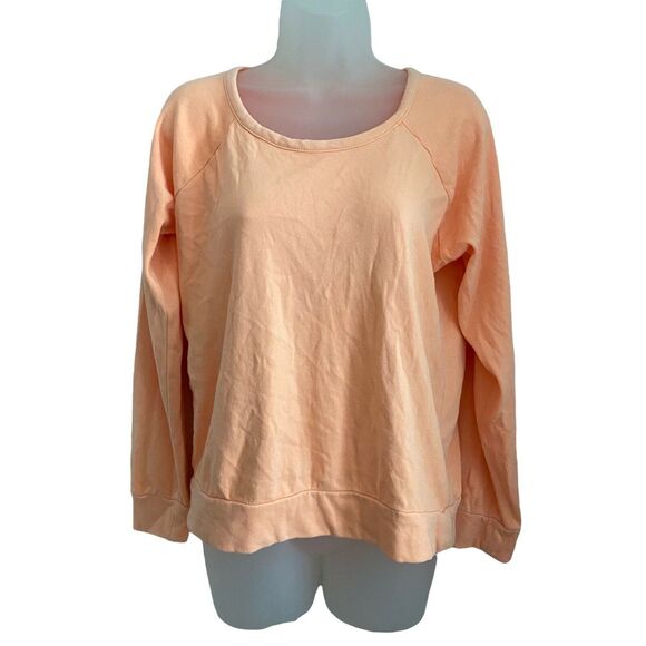 Chaser Tops - Chaser XS Sweatshirt Raglan Pullover Long Sleeve Orange Casual